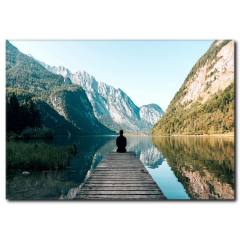 Doğada Yoga Temalı Relaxing Kanvas Tablo