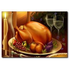 Kızarmış Tavuk Temalı Kanvas Tablo