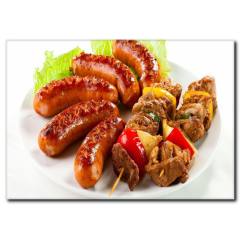 Izgara Tabağı Temalı Kanvas Tablo