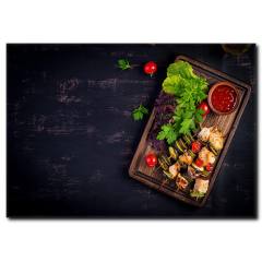 Sebze Izgara Kanvas Tablo