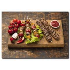 Karışık Izgara Kebap Kanvas Tablo