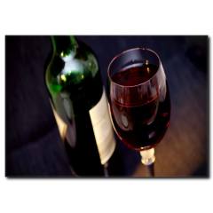 Kırmızı Şarap Kanvas Tablo