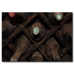 Yıllanmış Şarap Şişeleri Kanvas Tablo