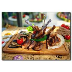 Pirzola Izgara Kanvas Tablo