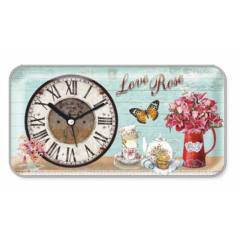 Love Rose Desenli Magnetli Buzdolabı Saati