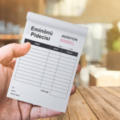 A6 Adisyon 10x14 Cm, 100 Yapraklı Cilt, 80 Gr Beyaz Kağıt