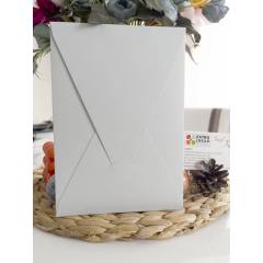 14x20, Beyaz Renkli, Dikey Üçgen Kapaklı Davetiye Zarfı