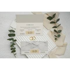 Ekonomik Davetiye, Kendinden Katlamalı Düğün Davetiyesi Ekonom 9244