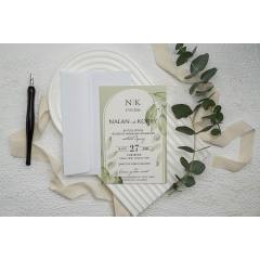 Ekonomik Model, 1. Hamur Zarflı Düğün Davetiyesi Ekonom 9344