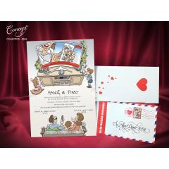 Karikatür Desen Baskılı Davetiye - 5586