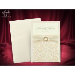 Kadife Kabartmalı Lüks Davetiye - 3685