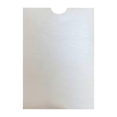 14x20 cm Üstten Çekmeli Simli Beyaz Davetiye Zarfı