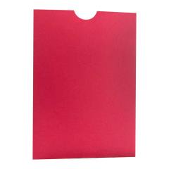 Kırmızı üstten çekmeli davetiye zarfı