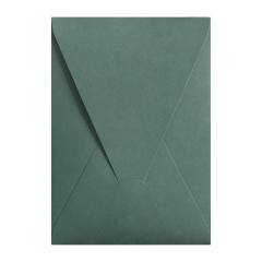 Koyu yeşil renkli üçgen kapaklı davetiye zarfı
