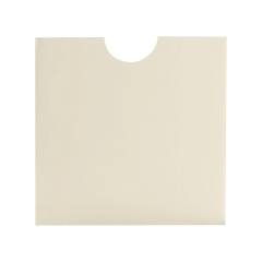 16x16 cm, Krem Renk, Üstten Çekmeli, Lüks Karton Kare Zarf