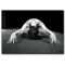 Yoga Yapan Kadın Siyah Beyaz Kanvas Tablo