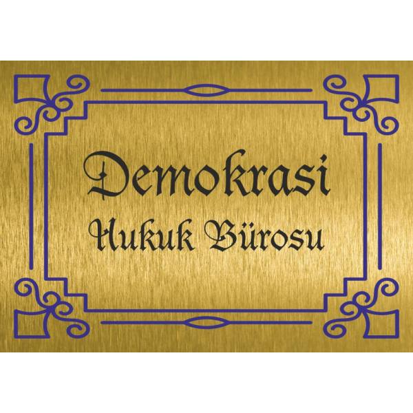 Pirinç Kapı Tabelası - Model 01