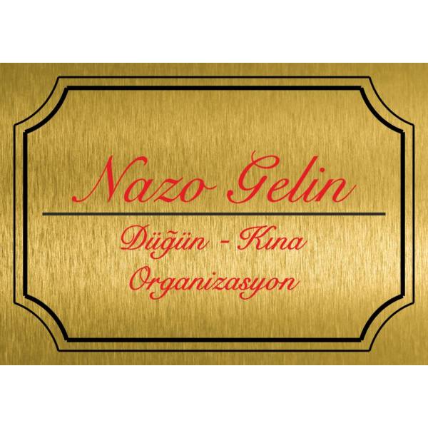 Pirinç Kapı Tabelası - Model 04