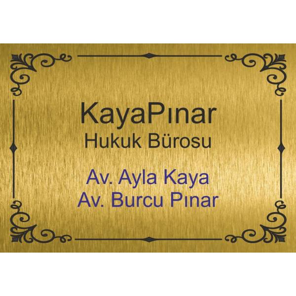 Pirinç Kapı Tabelası - Model 08