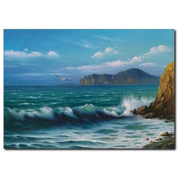 Deniz Manzaralı Yağlı Boya Kanvas Tablo