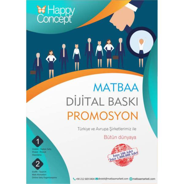 A3 Parlak Kuşe Renkli Baskılı Broşür