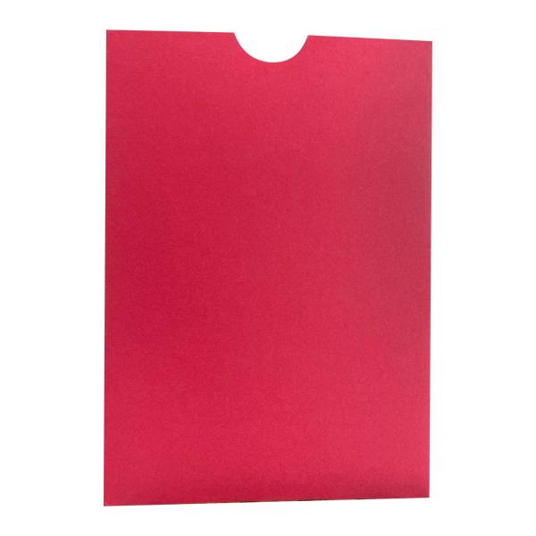 Kırmızı üstten çekmeli davetiye zarfı