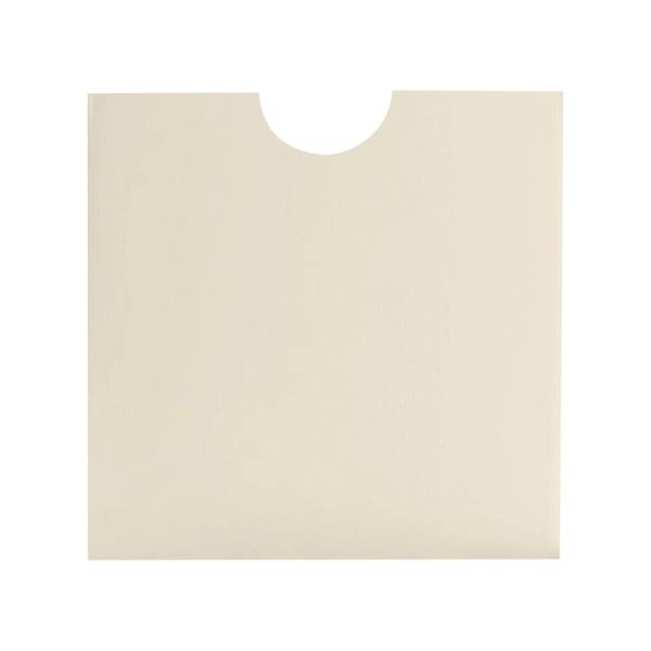 16x16 cm, Krem Renk, Üstten Çekmeli, Lüks Karton Kare Zarf