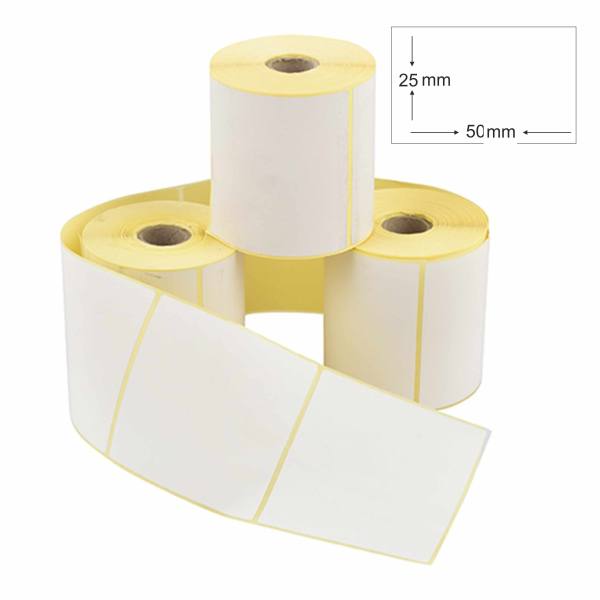 2,5x5 cm rulo etiket