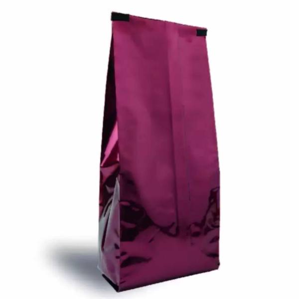 Bordo Aluminyum Yan Körüklü Torba 10x25x6 Cm