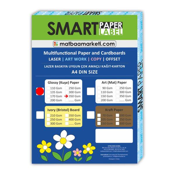 Kuşe Gramajlı Kağıt A4 350 Gr