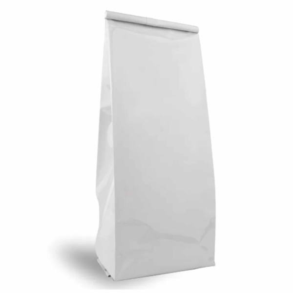 Mat Beyaz Aluminyum Yan Körüklü Torba 7,5x20x4 Cm