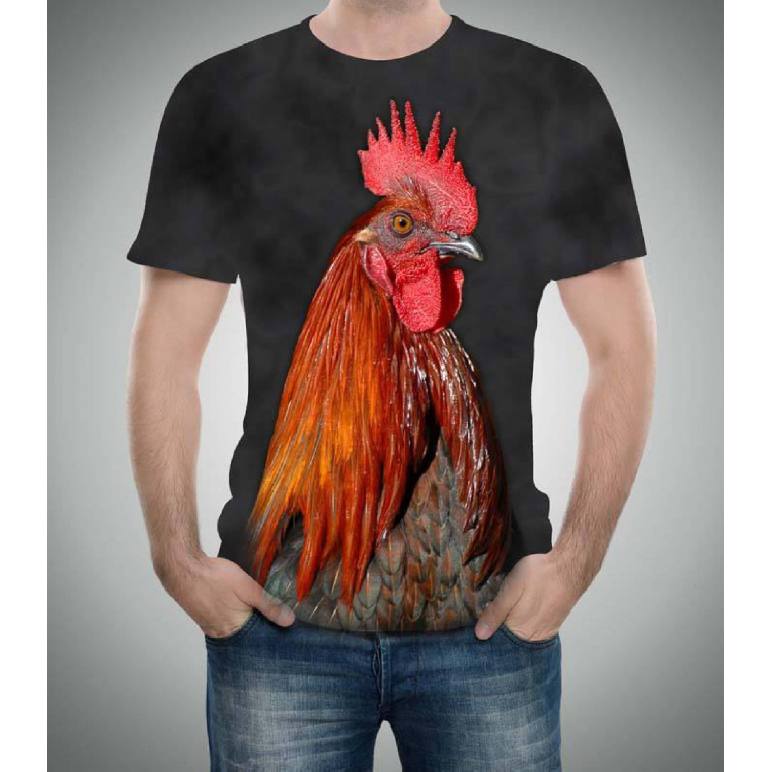 Horoz Desenli 3D Tişört