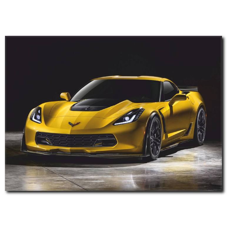 Lüks Sarı Araba Kanvas Tablo CC1023