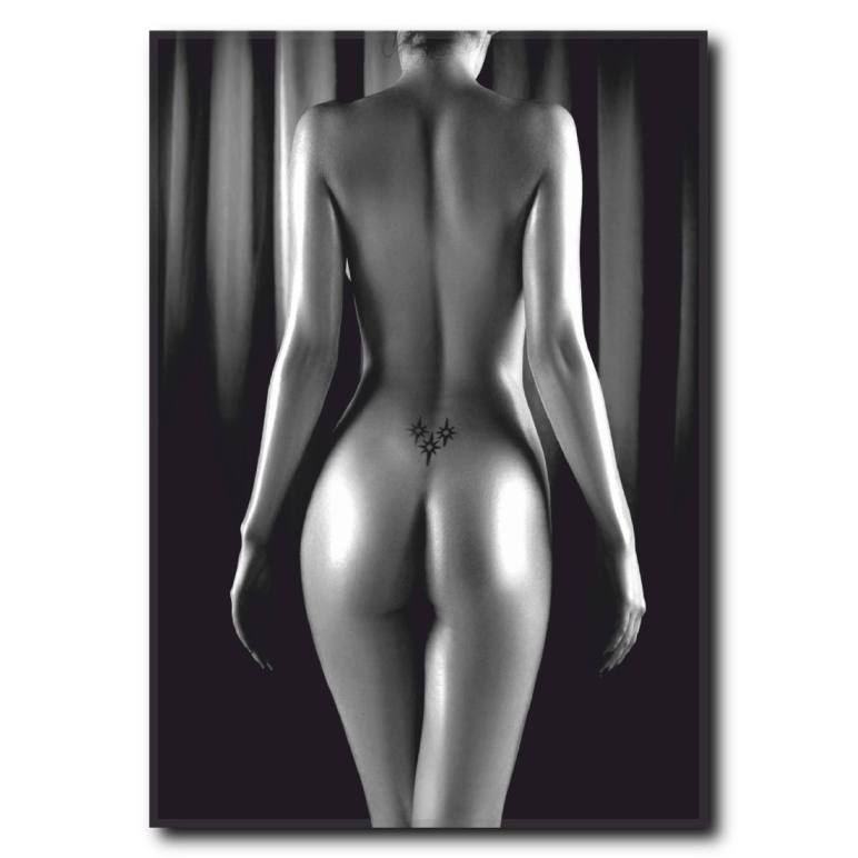 Siyah Beyaz Nü Kanvas Tablo