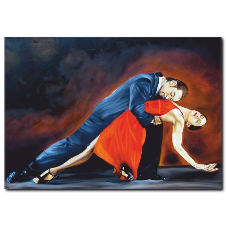 Dans Eden Çift Yağlı Boya Tablo