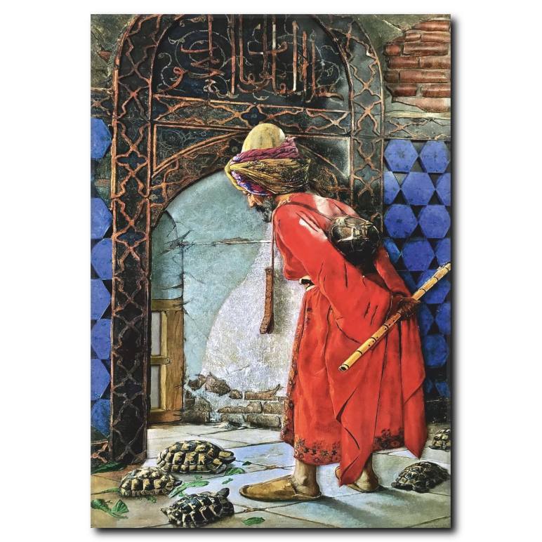 Kaplumbağa Terbiyecisi Kanvas Tablo