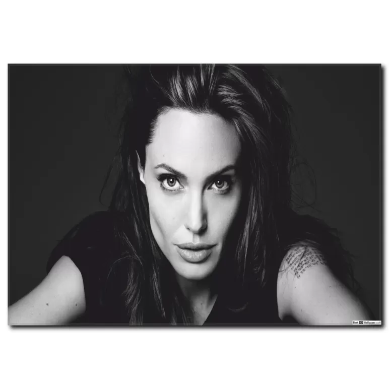 Siyah Beyaz Angelina Jolie Tablosu UN1075