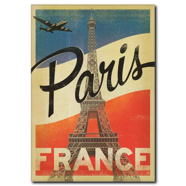 Paris Vintage Poster Kanvas Tablo