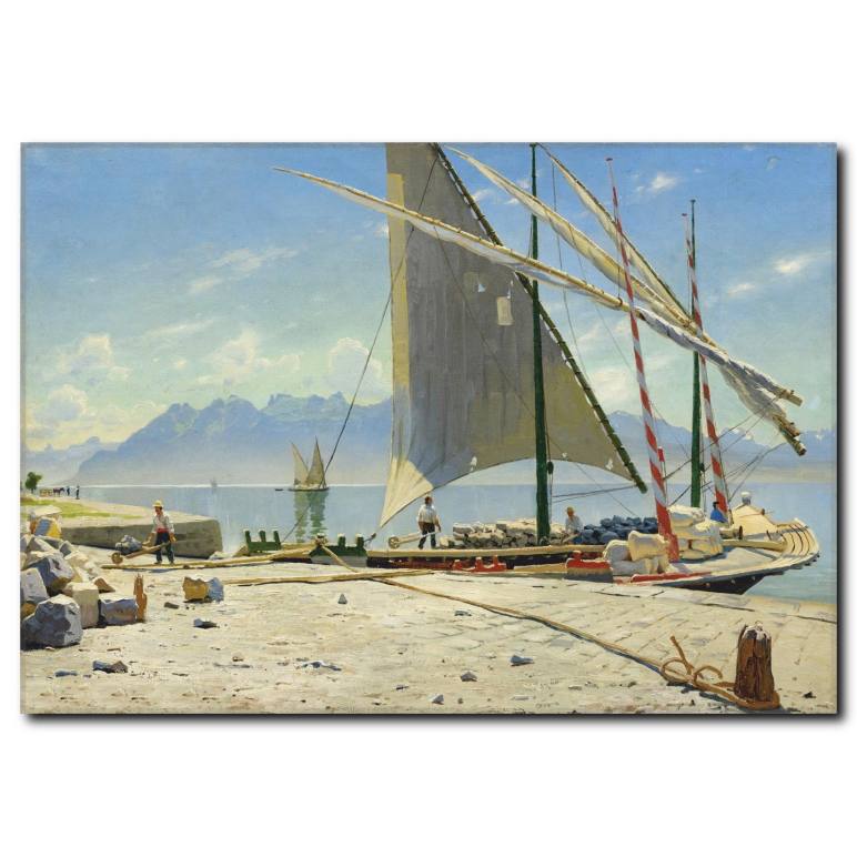 Kayıkçılar Temalı Kanvas Tablo