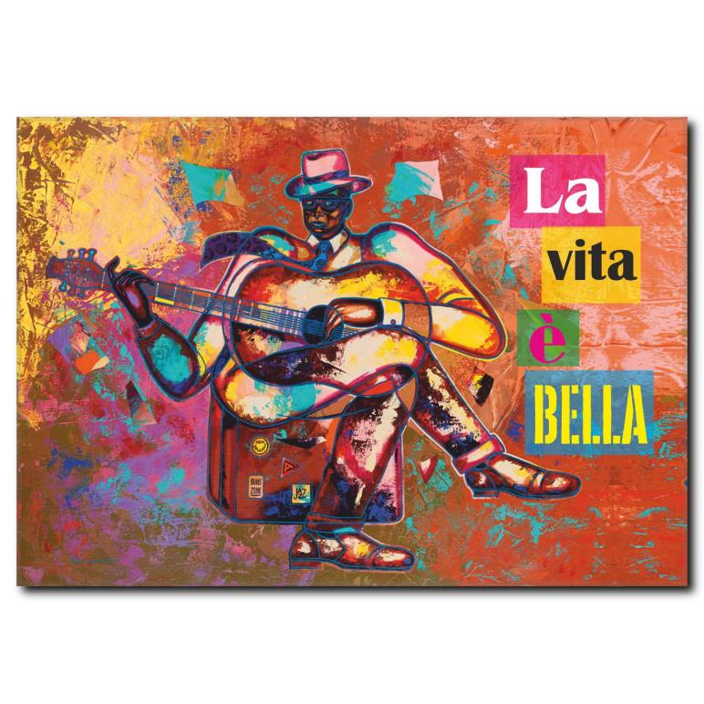 Sokak Müzisyeni Kanvas Tablo