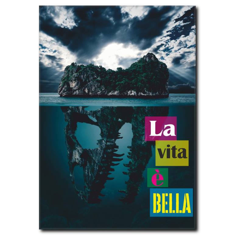 Ada ve Suya Yansıması Kanvas Tablo