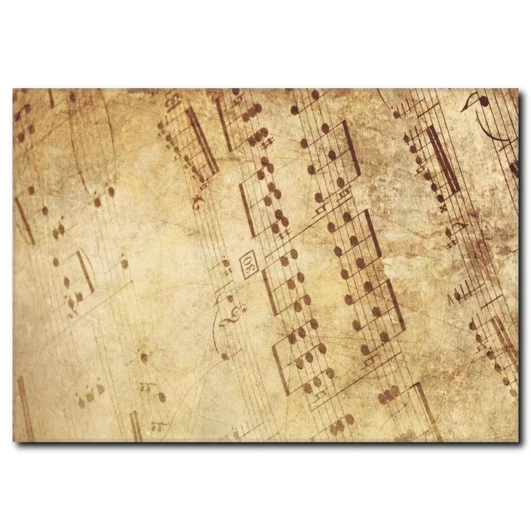 Eski Müzik Defteri Kanvas Tablo