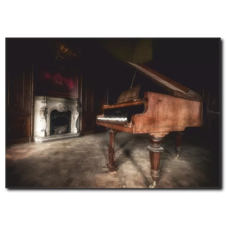 Nostalji Piyano Manzaralı Tablo