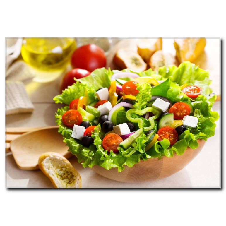 Çanak Salata Temalı Kanvas Tablo