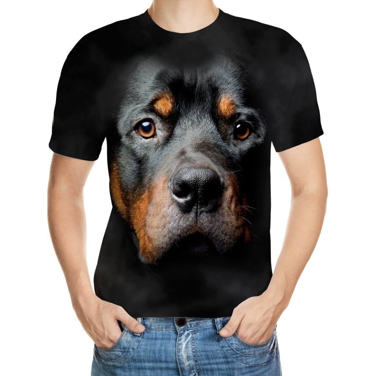 Rotweiler Desenli 3D Tişört