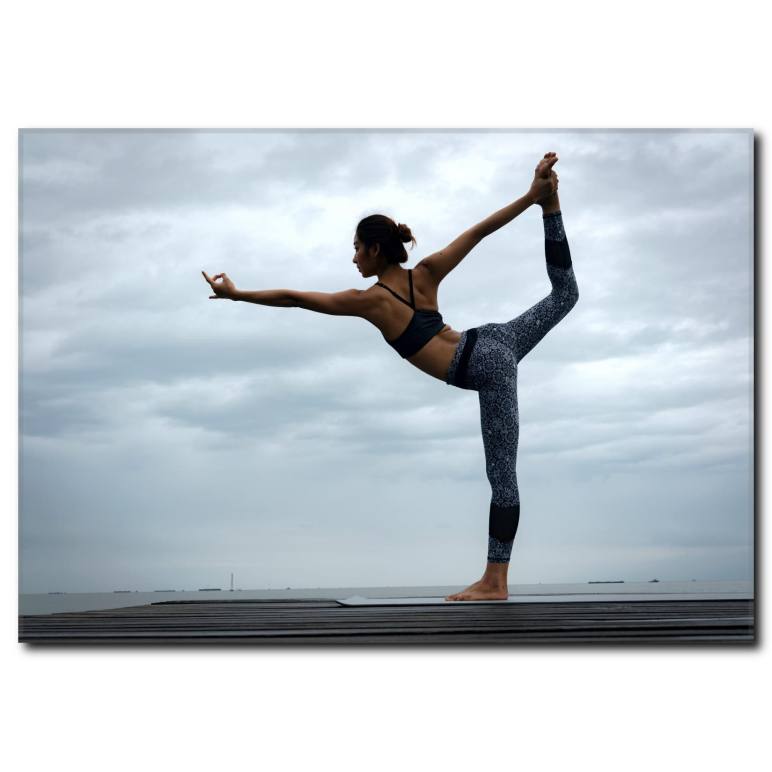 Doğada Yoga Temalı Relaxing Kanvas Tablo