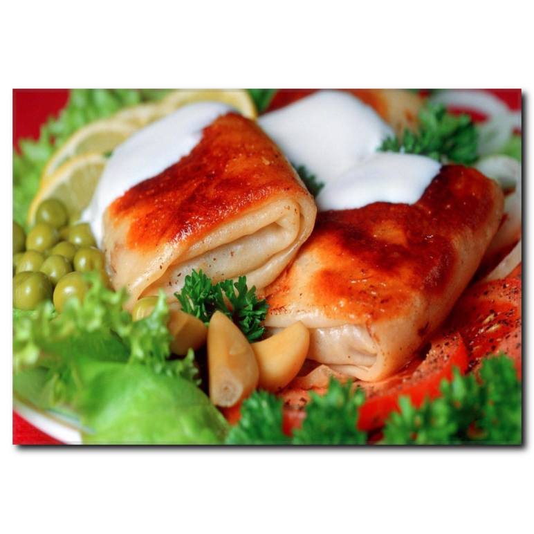 Lezzet Tabağı Temalı Kanvas Tablo