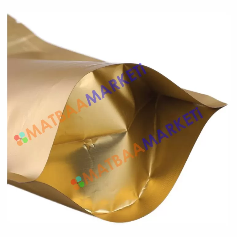 Gold Aluminyum Kilitli Doypack 11x18,5x3,5 Cm