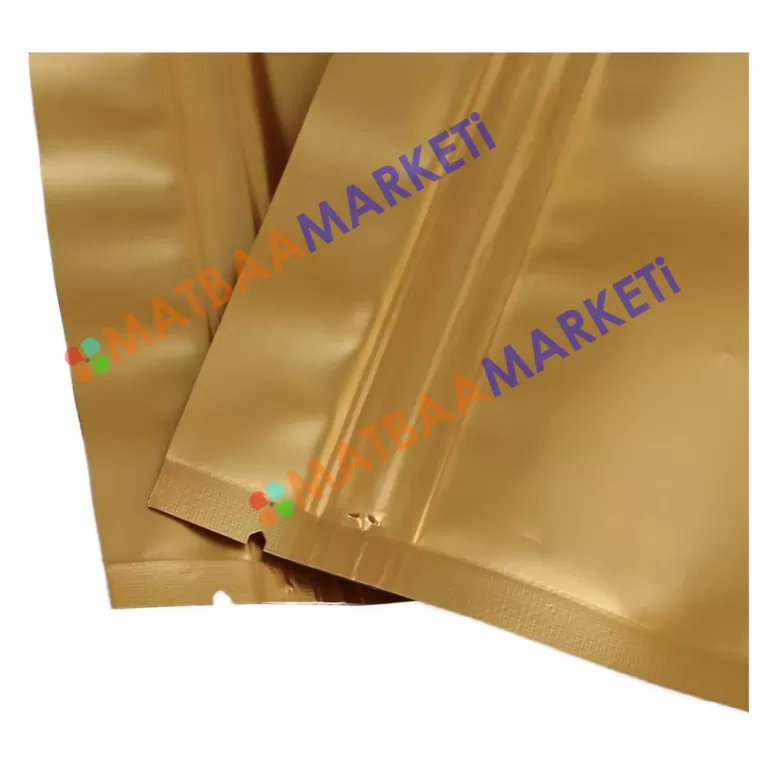 Gold Aluminyum Kilitli Doypack 13x22,5x3,5 Cm