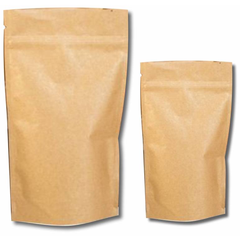 Aluminyum Doypack - Kraft Kaplamalı 11x18,5x3,5 Cm